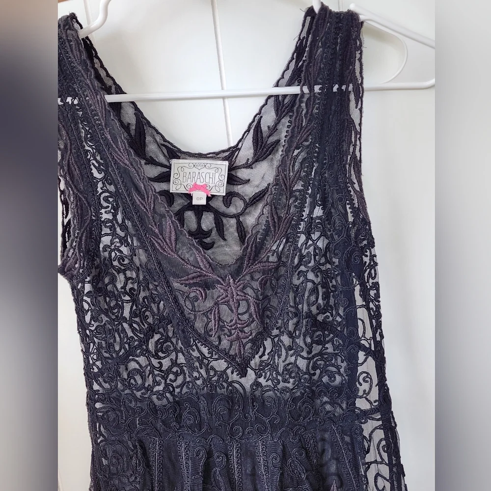 Anthropologie Yoana Baraschi Lace V-Neck Dress EUC - Picture 5 of 9
